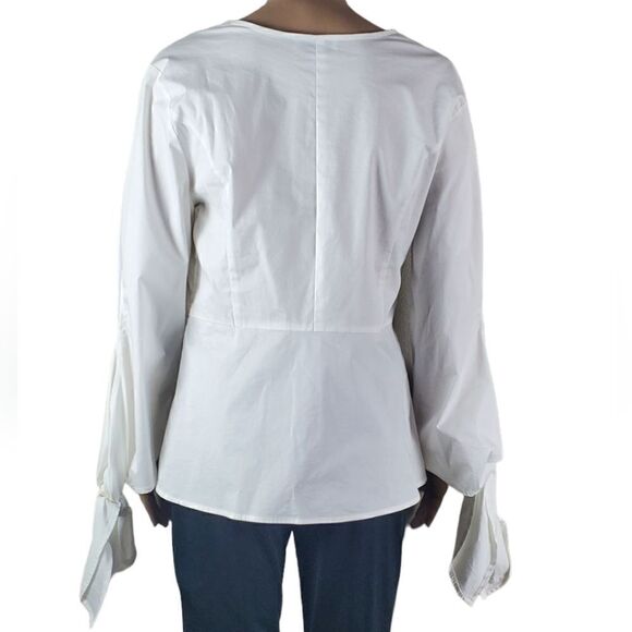 Universal Standard J. Crew White Crisp Popover Blouse - Picture 2 of 6